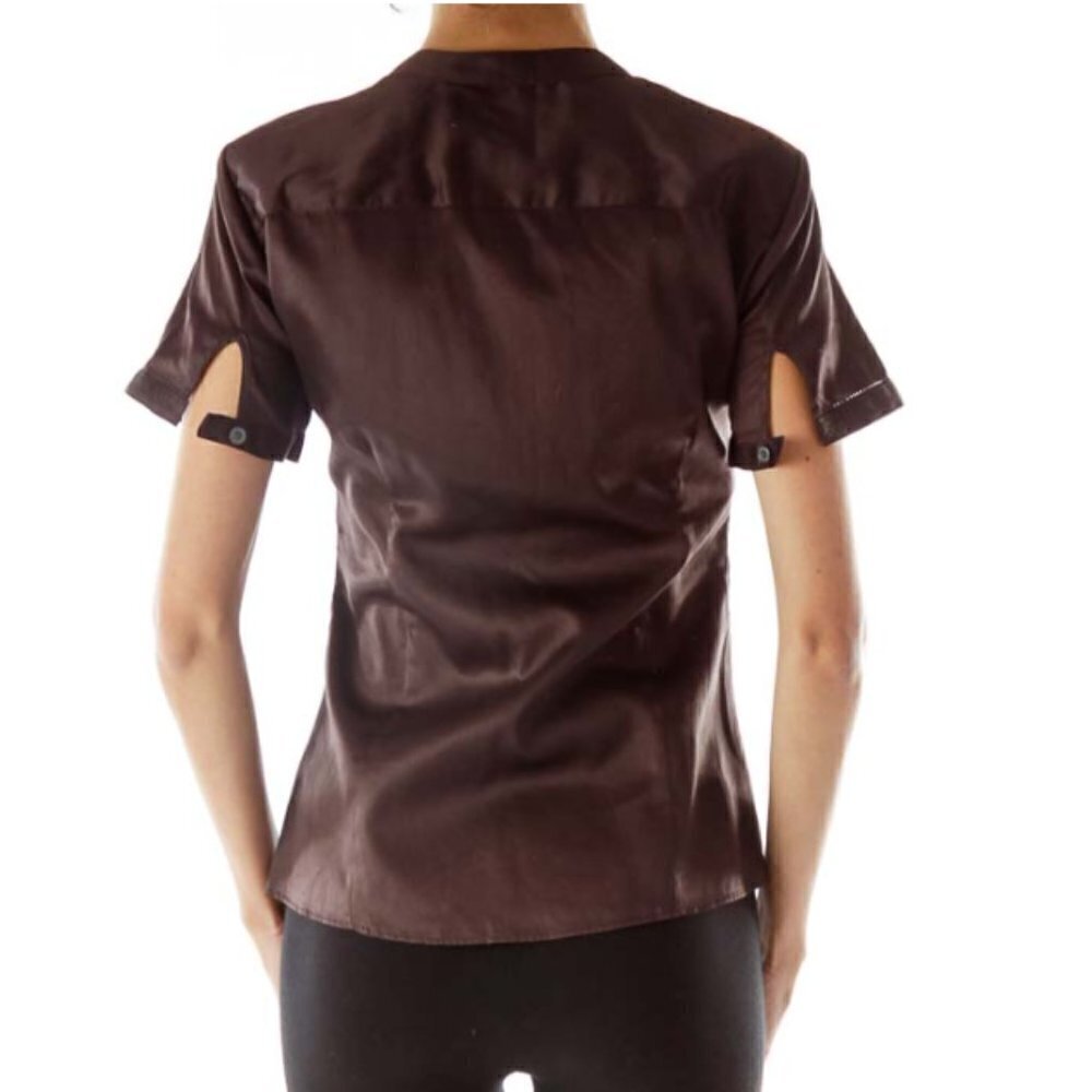 Banana Republic Brown Buttoned Blouse - Picture 2 of 3